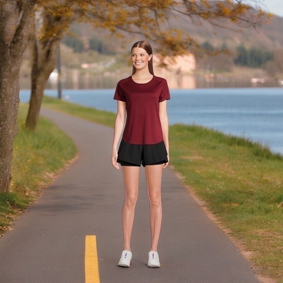 Women’s Shorts AVIA Women's Compression Waist Run Shorts Black Athletic Shorts - Picture 1 of 7